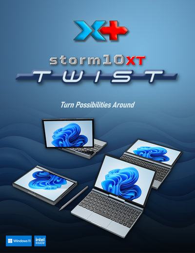 10.1" Laptop - 1215u 2n1 Swivel screen netbook -16GB + 512GB - Storm10XT-Twist