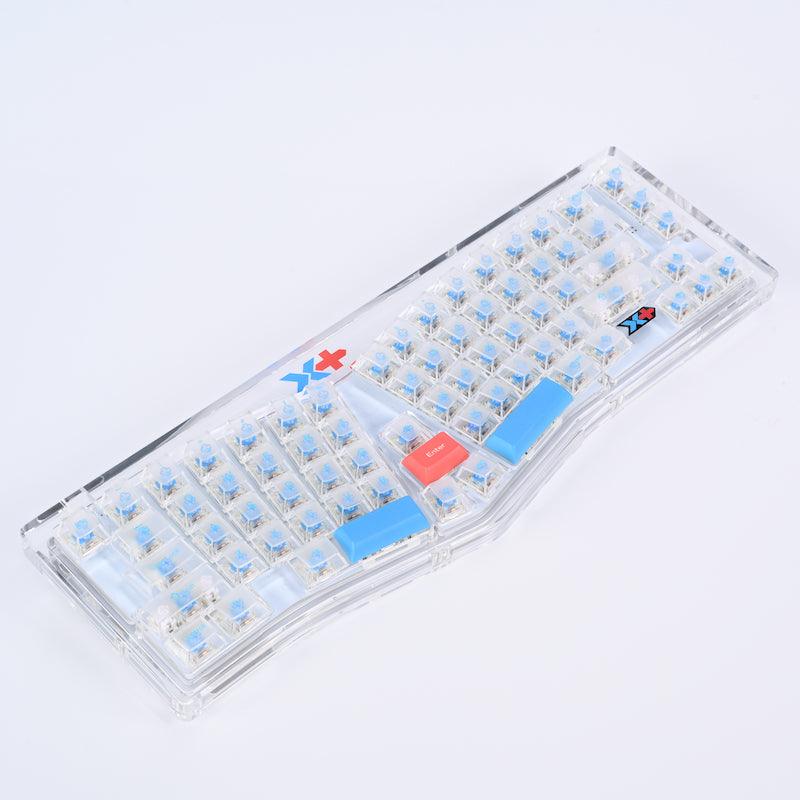 VickyBoard Split Keyboard – Onyx Transparent - x-plus.store