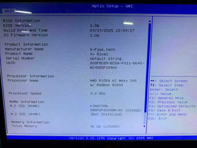 Rival Ryzen AI Max+ 395 | Turbo 5.1GHz | Radeon 8060S| 96GB LPDDR5 | 2TB PCIe 4.0 SSD | LLMs Support - X-RIVAL