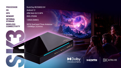 UGOOS SK3 8K RockChip RK3588S2 Android TV Box 8GB DDR4 + 128GB eMMC