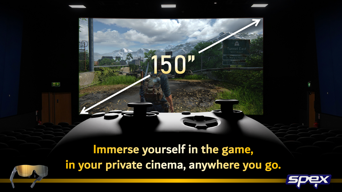 150-inch OLED XR SMART GLASSES - Extended Reality 150" Glasses - SPEX-XR