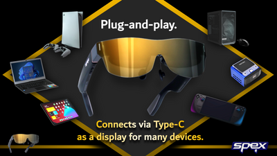 150-inch OLED XR SMART GLASSES - Extended Reality 150" Glasses - SPEX-XR