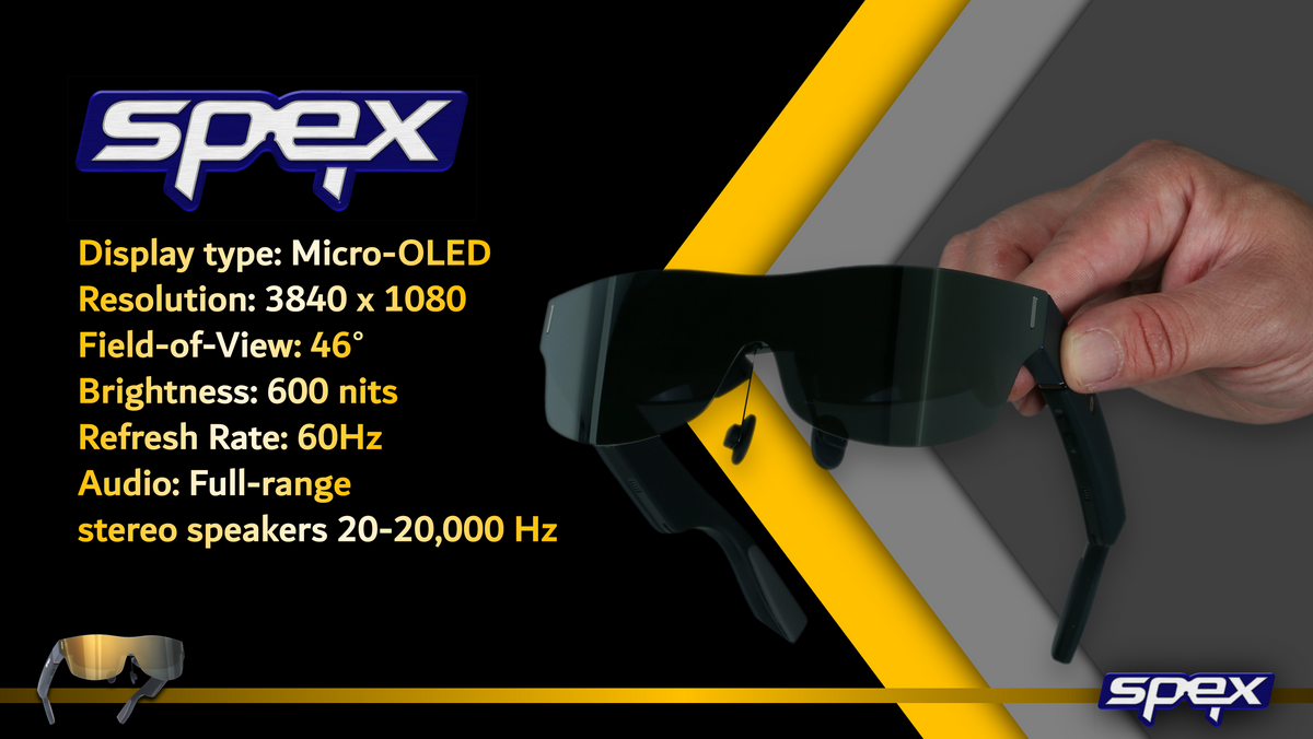 150-inch OLED XR SMART GLASSES - Extended Reality 150" Glasses - SPEX-XR