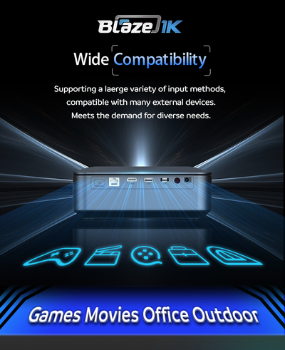 1000 Lumens 100-Inch Android Amlogic T982 Smart Projector - Blaze1K