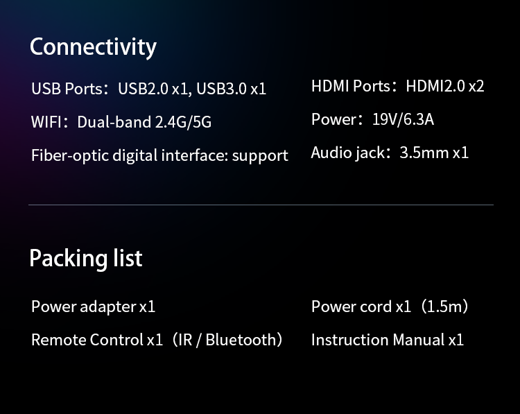 1000 Lumens 100-Inch Android Amlogic T982 Smart Projector - Blaze1K