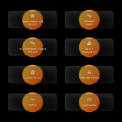 Rival Ryzen AI Max+ 395 | Turbo 5.1GHz | Radeon 8060S| 96GB LPDDR5 | 2TB PCIe 4.0 SSD | LLMs Support - X-RIVAL